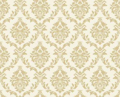 Vector seamless damask pattern. Ornate vintage background