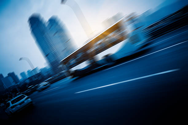 istock traffic on highway,with city background,chongqing 538452602