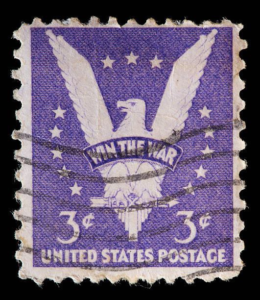 istock United States used postage stamp showing eagle national emblem 538452908