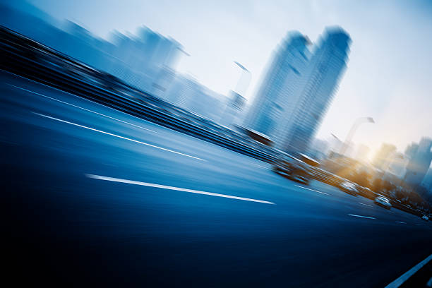 istock traffic on highway,with city background,chongqing 538452910