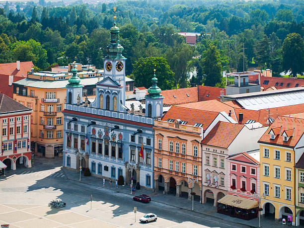 istock Buildings on a main square in Ceske Budejovice 538453544