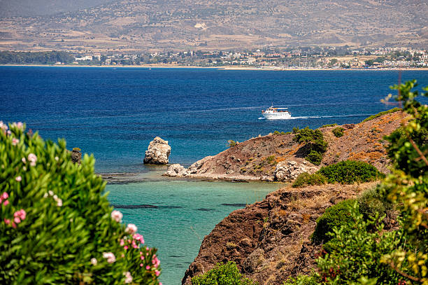 Summer sea coast on Cyprus stock photo
