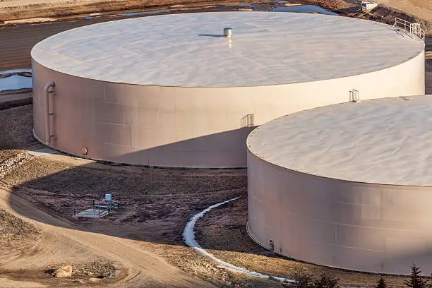 Photo of round water tanks