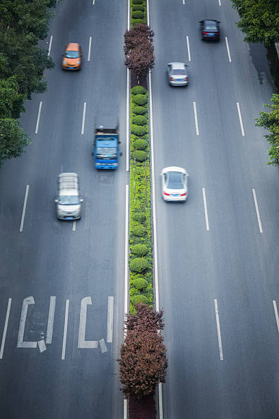 istock aerial view of crowded thaffic 538455666