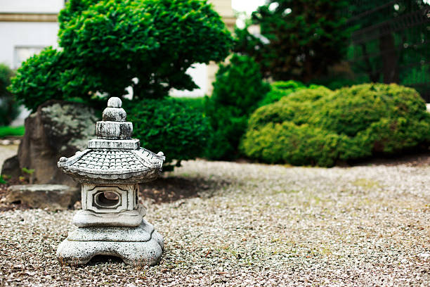 istock Stone sculpure in japanese garden 538457034