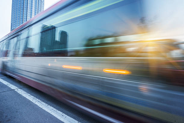 istock motion blurred car at bridge,tianjin city 538459540