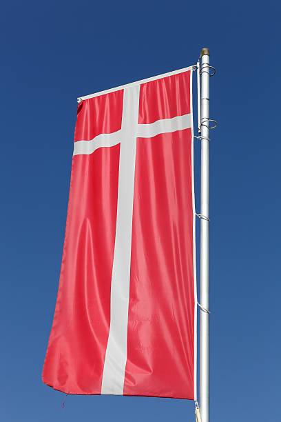istock Flag of Denmark waving in the sky 538460498