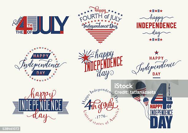 Happy Independence Day United States Overlay Fourth Of July Stock Illustration - Download Image Now