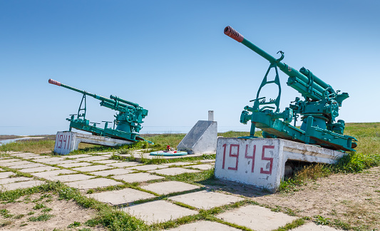Monument of anti-aircraft gunners who defended the Crimea during the Second World War