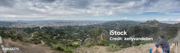 Looking Out Over La From Mount Hollywood Stock Photo - Download Image Now - City Of Los Angeles, Hiking, Los Angeles County