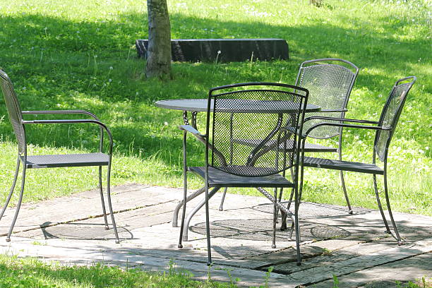 istock Summer shade and tables and chairs 538467892