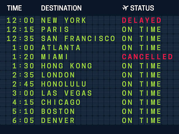 ilustrações, clipart, desenhos animados e ícones de chegada e partida de viagem aérea - airport hong kong information sign arrival