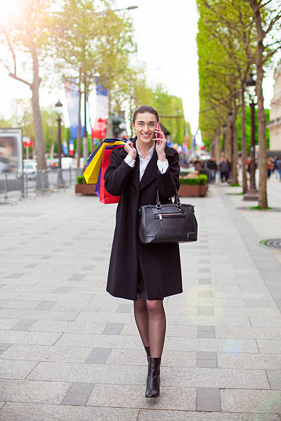 istock Woman with shopping bags, Paris. 538471054