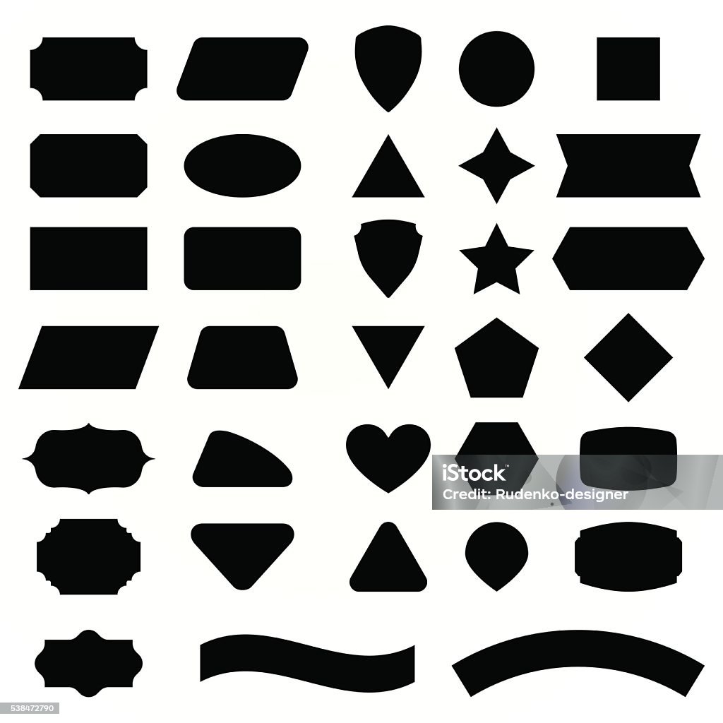 Message Shape Pictures Vector Set Shapes For Message Stock Illustration - Download Image Now ...