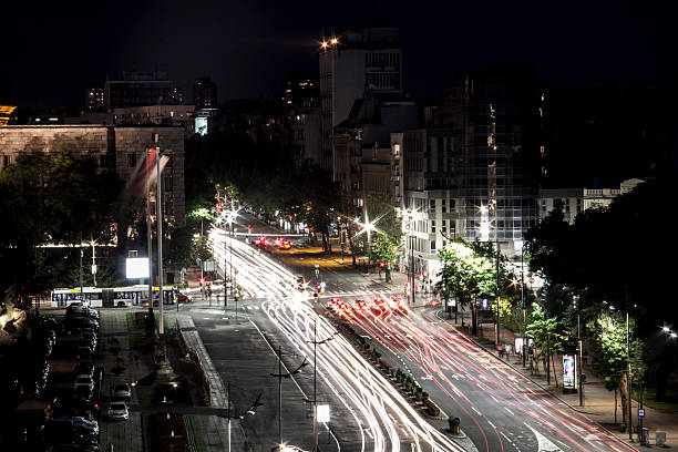 istock moving light of traffic in the city 538474364