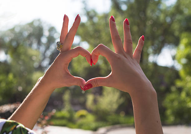 istock Young couple in love holding hands on the sunset during 538474620