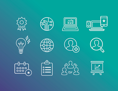 Icons for strategically marketing and analysis