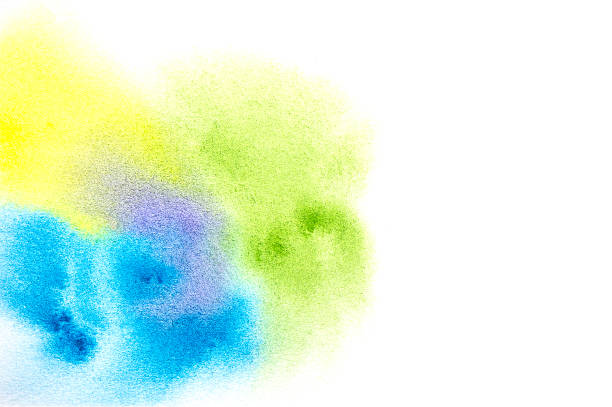 istock Colorful water color brush texture on white background 538476542