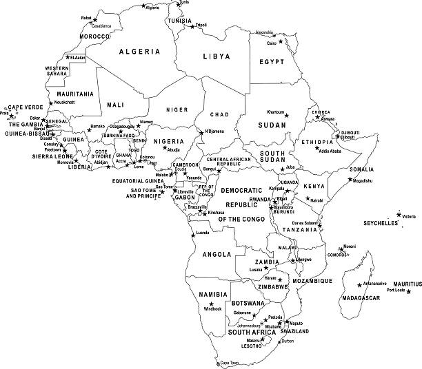 africa http://dikobraz.org/map_2.jpg map of african countries stock illustrations