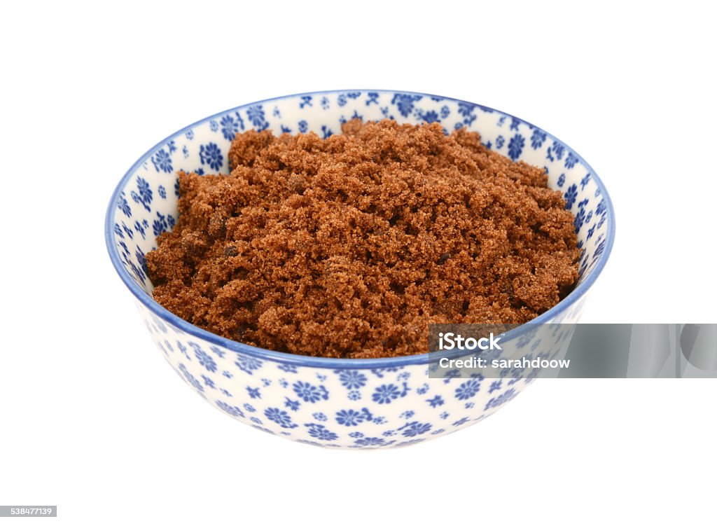 Dark Muscovado Sugar In A Blue And White China Bowl Stock Photo - Download  Image Now - iStock