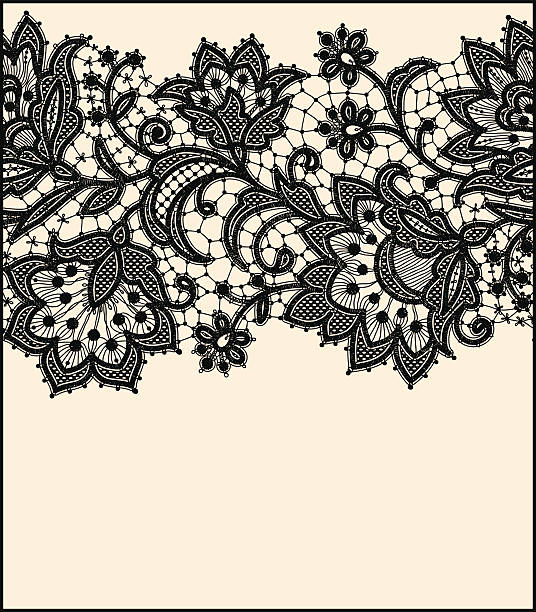 Lace Card Horizontal Black lace card black lace stock illustrations