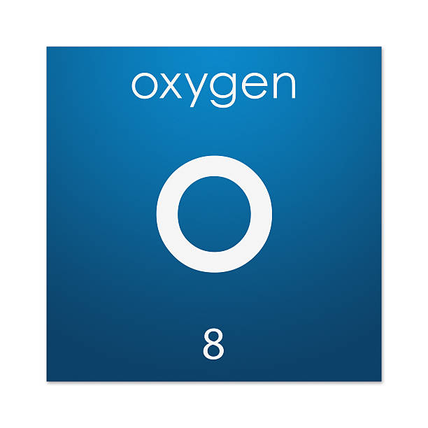 oxígeno (chemical elemento) - tabla periódica de elemento de oxígeno fotografías e imágenes de stock