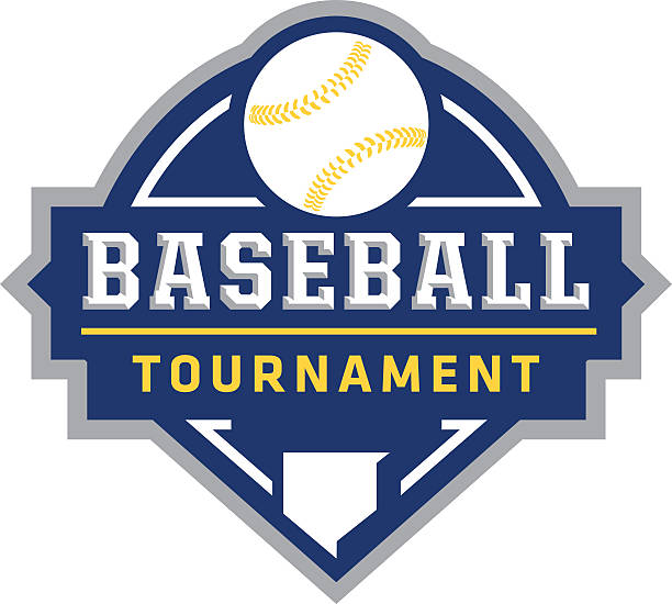 Baseball Tournament Logo Perfect logo for your baseball tournament. Customize with your own colors and text. home plate stock illustrations