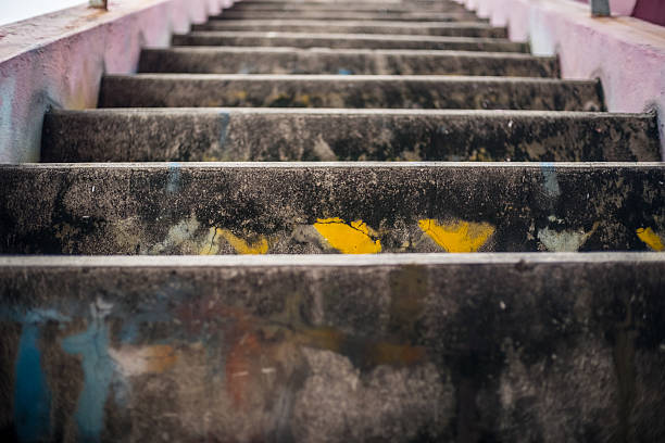 istock concrete staircase old Depth of field (Selective focus) 538479892
