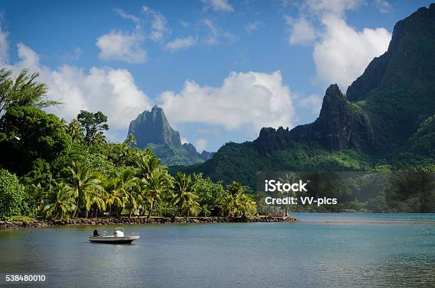 Landschaft Mit Grünen Insel Moorea Stockfoto und mehr Bilder von Insel Moorea - Insel Moorea, Insel Tahiti, Bora Bora-Atoll