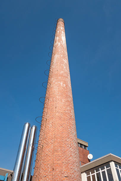 przemysłowe chimney - claybrick zdjęcia i obrazy z banku zdjęć