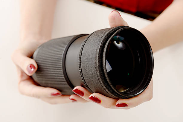 istock hands of a woman with a camera lens 538480304