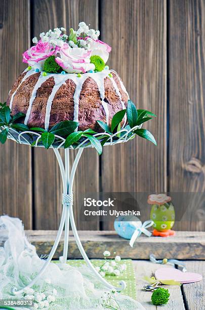 Traditional Easter Cake Stock Photo - Download Image Now - 2015, Baked Pastry Item, Bread
