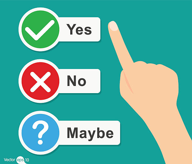 Yes or No icons Yes or No icons yes sign stock illustrations