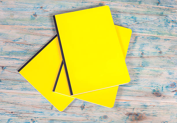 istock blank cover book on wood 538481704