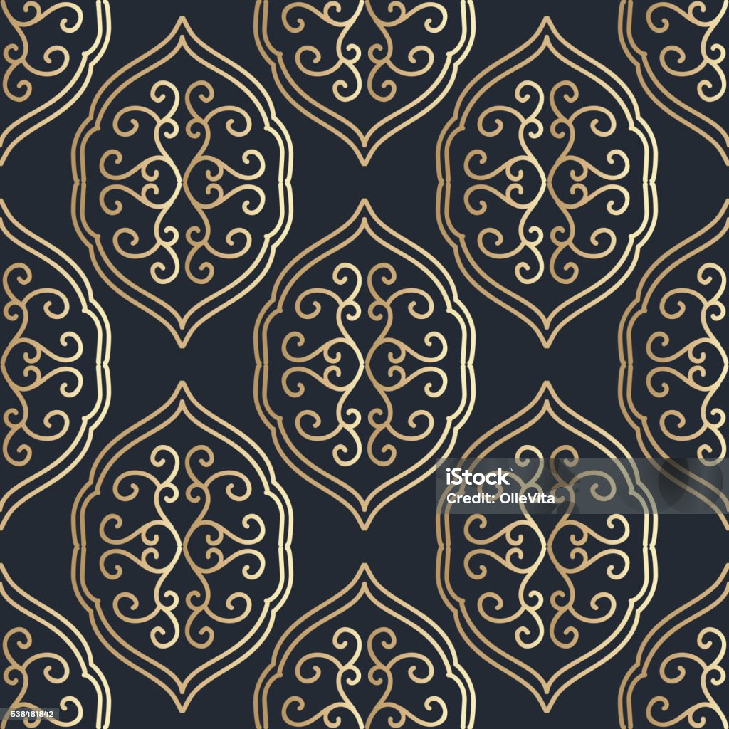 Golden Simple Pattern Golden Seamless Pattern Stock Illustration - Download Image Now ...