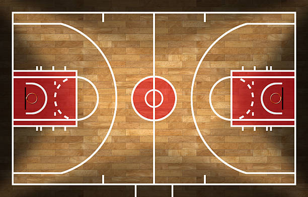 campo da basket, con pavimenti in legno - bruno arena foto e immagini stock