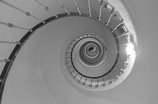 Spiral staircase. Abstract. stock photo