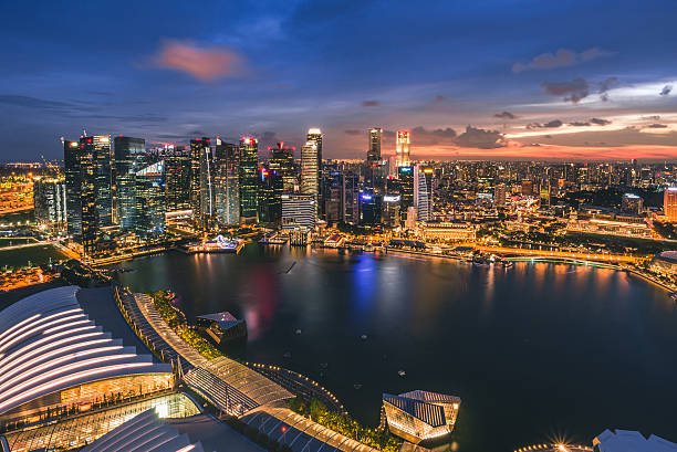 istock Singapore city in sunset time 538486512