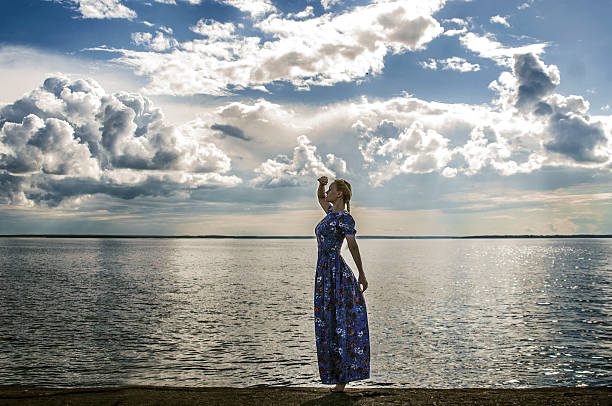 The girl on the lake