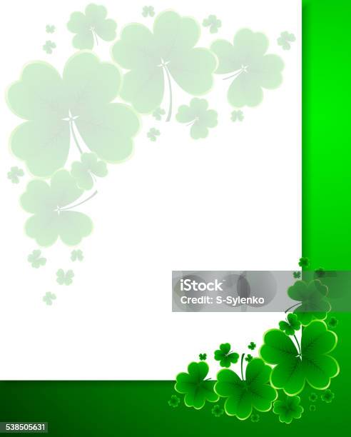 Clover Background For The St Patricks Day Stock Illustration - Download Image Now - 2015, Abstract, Arts Culture and Entertainment