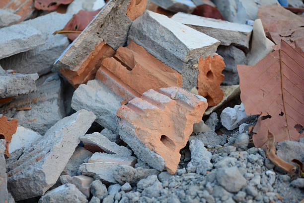 istock Pile of debris of a destroyed stone 538508821