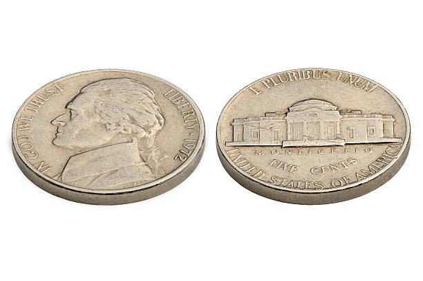 istock U.S. five cents coin isolated on white background. 538509011