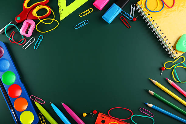 istock School supplies, background with copy space 538510743