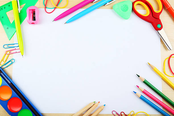 istock School supplies, background with copy space 538511477