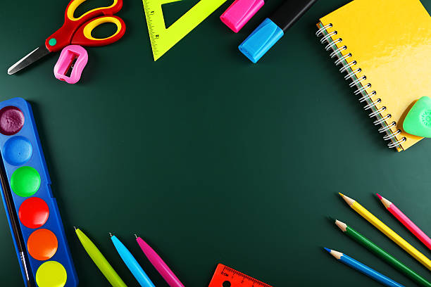 istock School supplies, background with copy space 538511479