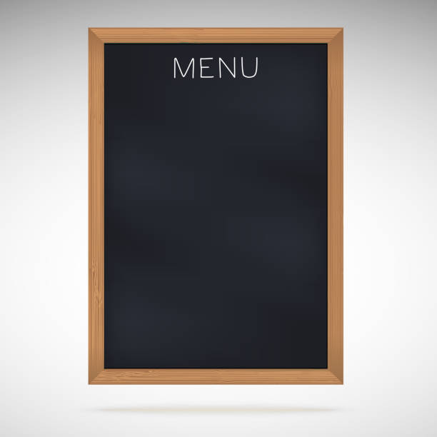 ilustrações, clipart, desenhos animados e ícones de menu blackboards ou chalkboards. - construction frame blackboard frame letter