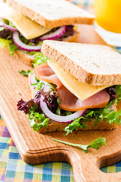 istock Sandwiches with ham, cheese and salad 538529401