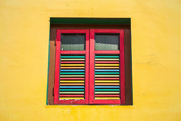 istock Colorful windows and details on a colonial house 538531053