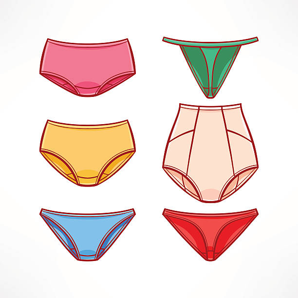 stockillustraties, clipart, cartoons en iconen met women's panties - damesonderbroek