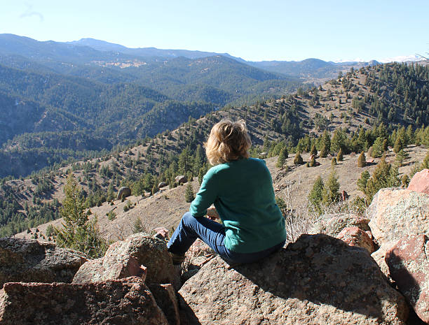 istock Woman Thinking With Mountain Vista View 538535253